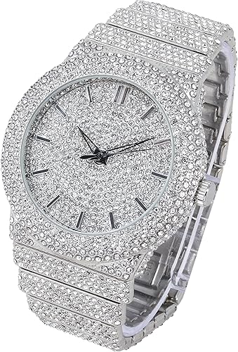 Miniatura 3 de ICE STAR Reloj de diamantes totalmente helado para hombre, caja de 1.811 in