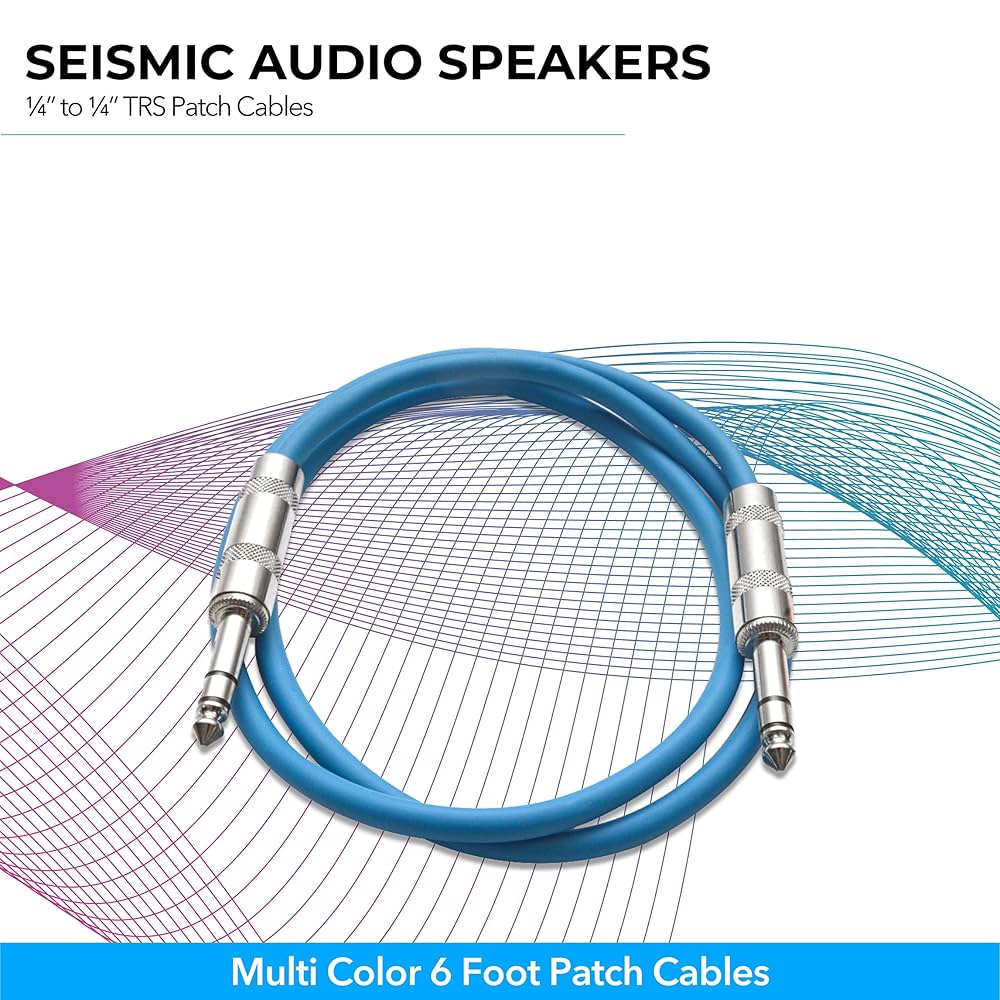 Amazon.com: Seismic Audio Speakers ¼” to ¼” TRS Patch Cables