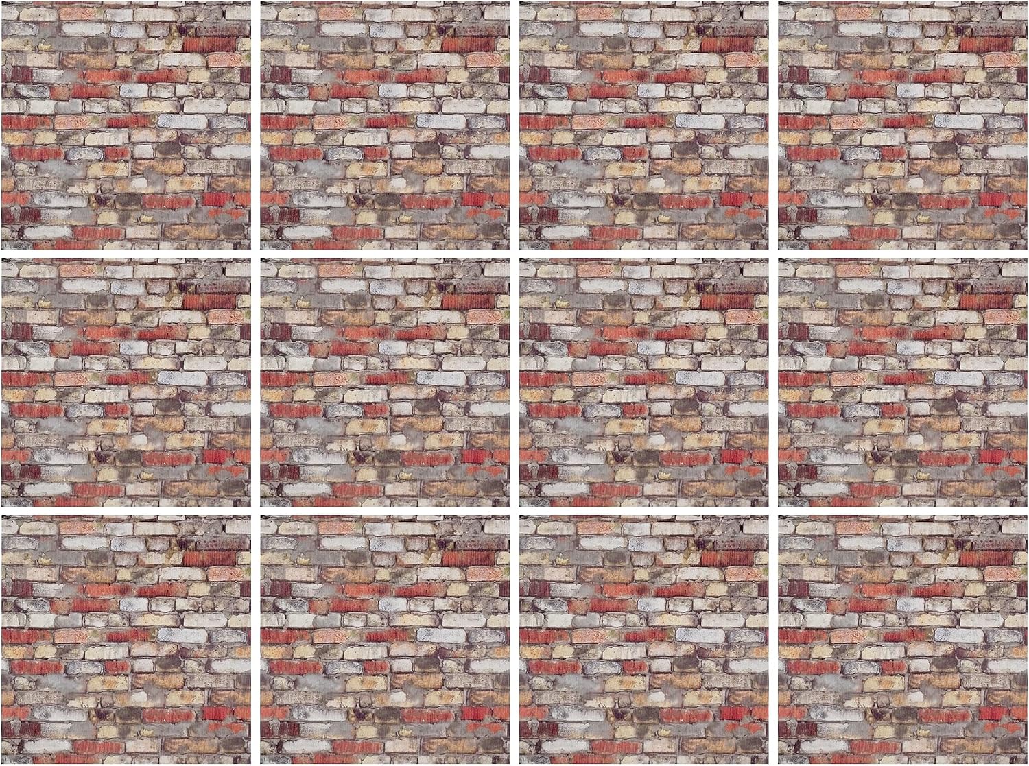 Cayway 12 PCS Self-Adhesive Wall Cladding Miniatur Floor Tiles Mini DIY Floorboards for Mini House (Style B)