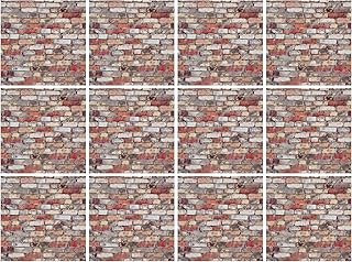 Cayway 12 PCS Self-Adhesive Wall Cladding Miniatur Floor Tiles Mini DIY Floorboards for Mini House (Style B)