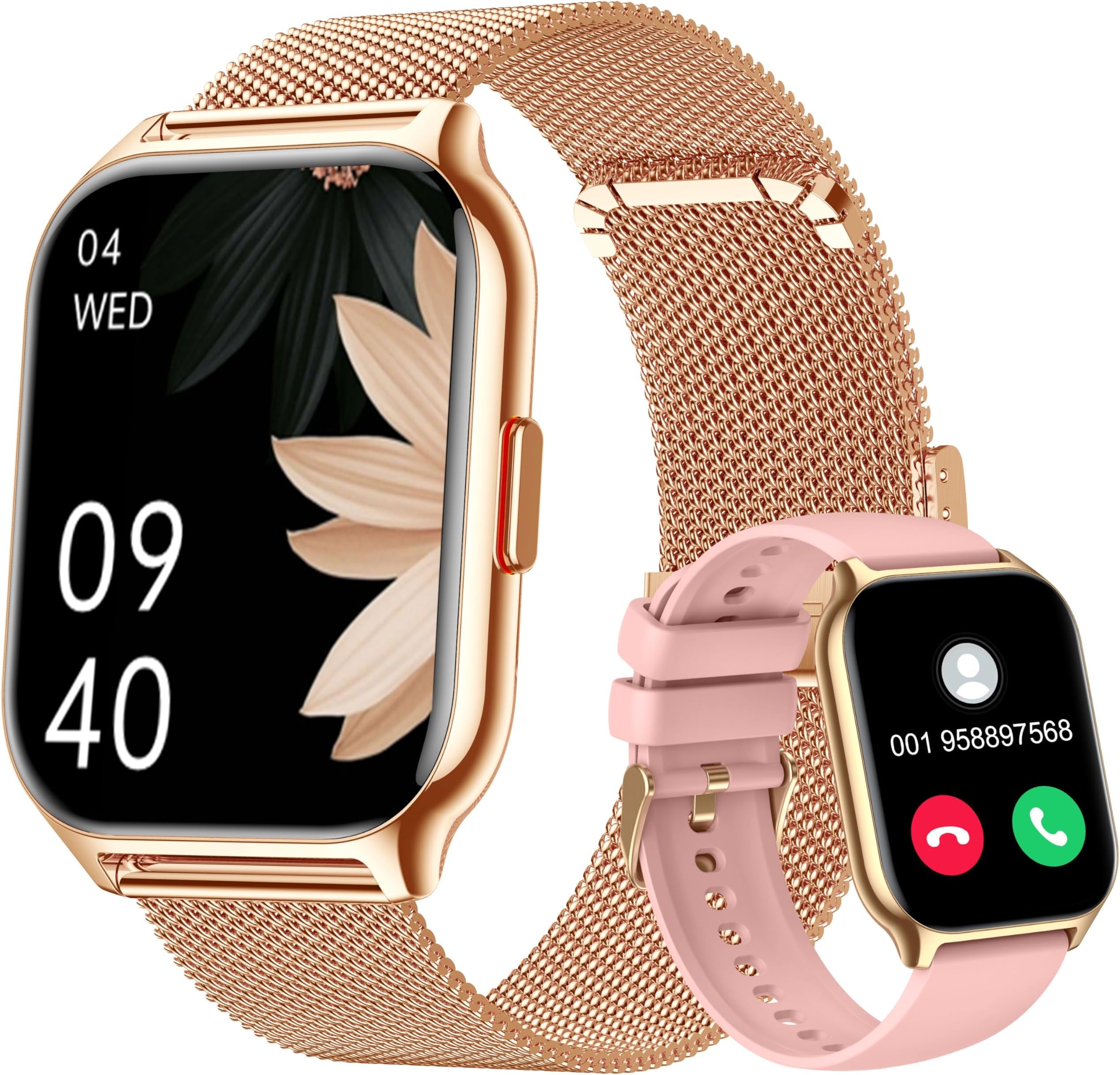 ZOSKVEE Smart Watch Answer/Make Calls, 2.01" Smartwatch Men Women, Fitness Watch with Blood Pressure, Sleep Monitor, Step Counter, 110+ Sports, Fitness Smartwatches for Android iOS