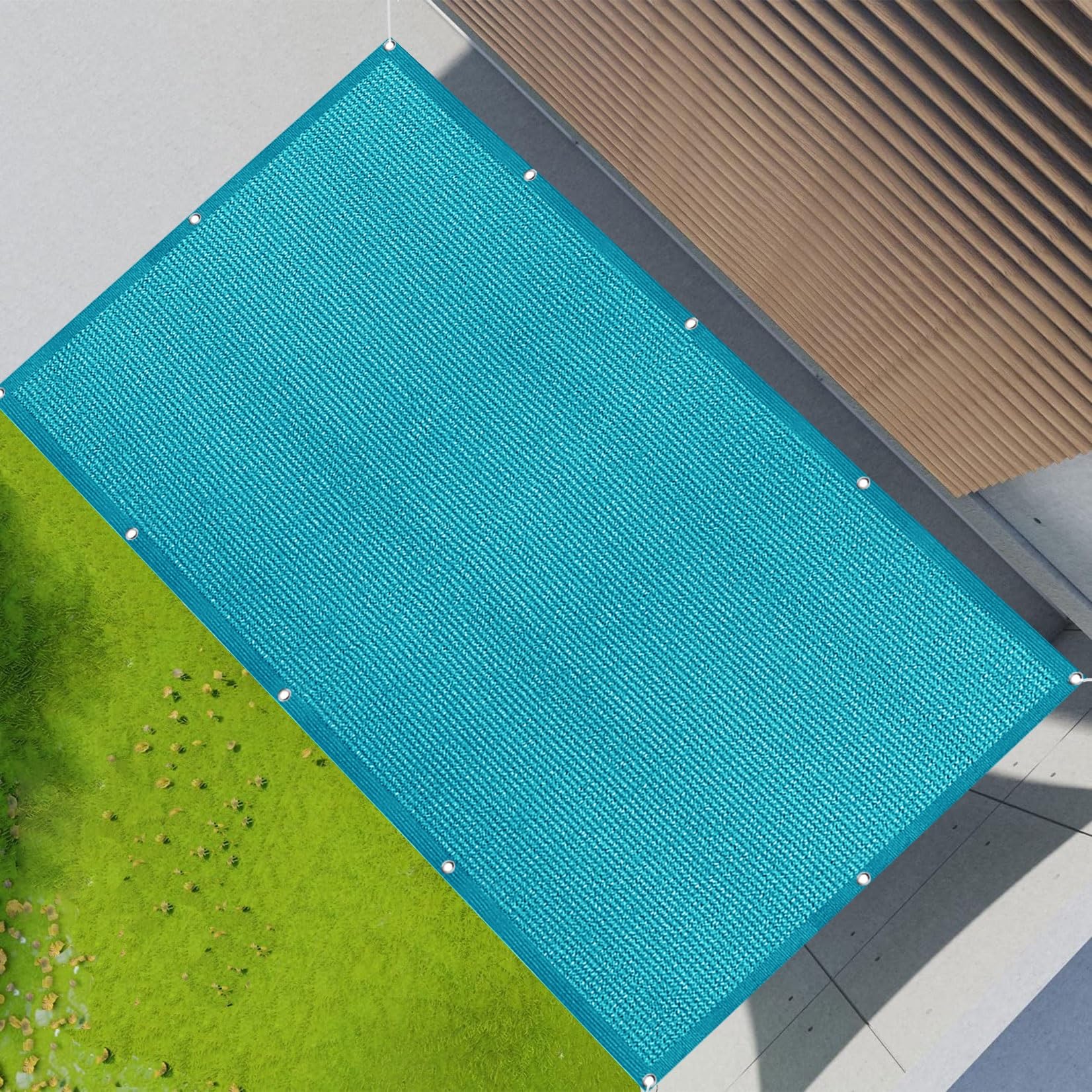 Toile tendue extérieur bleu ciel voile d'ombrage avec œillets jardin
