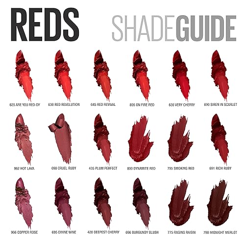 Miniatura 5 de Maybelline New York Color Sensational - Lápiz labial en polvo mate, cruel Ruby, 0.15 onzas, paquete de 1