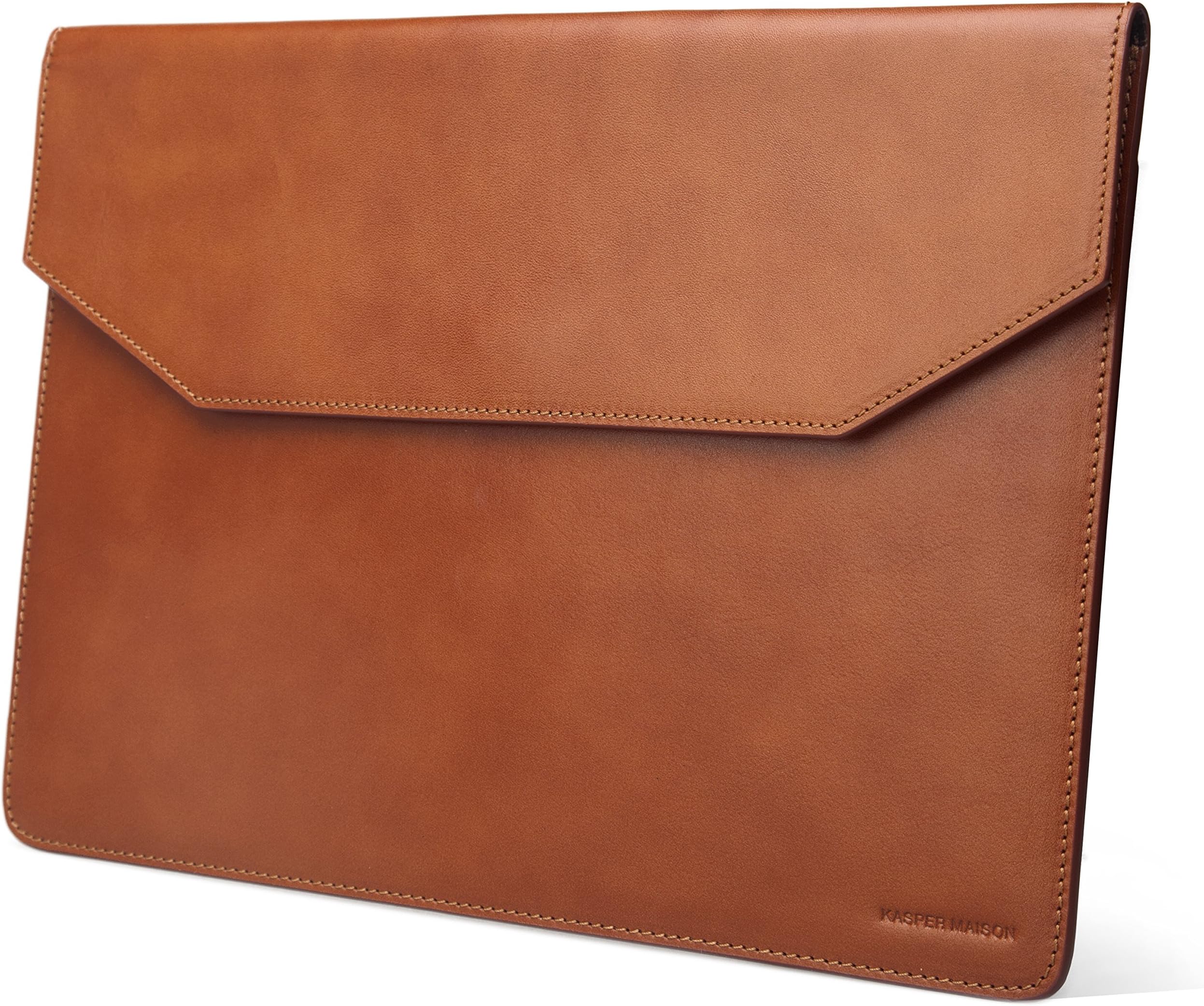 Kasper Maison Macbook Pro & Air Italian Leather Sleeve - Premium Envelope Case for Apple Mac Laptops - Elegant Packaging - Earphone Holder Gift
