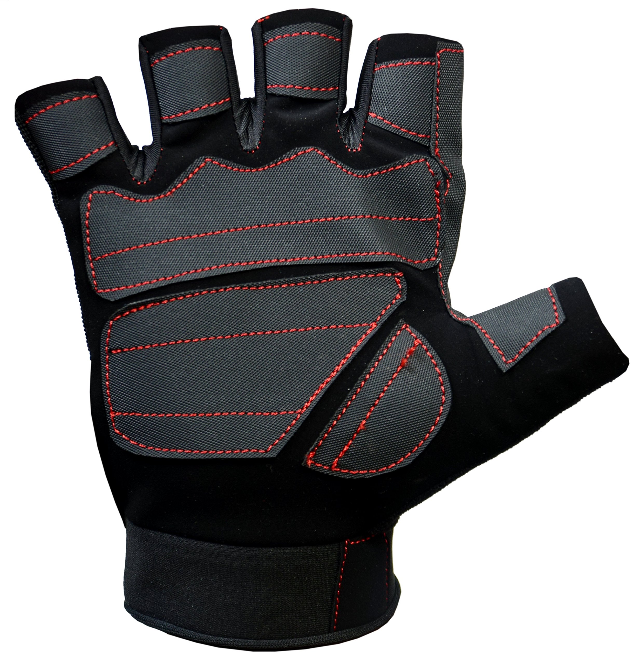 Norman Gym Weight Lifting Gloves Fitness Training Body Building Leather Padded Cycling (XS)