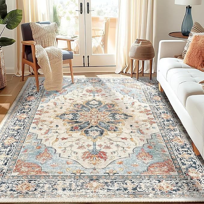 METOY Area Rugs,140 * 200cm Washable Rug, Non-Slip, Rugs for Living ...