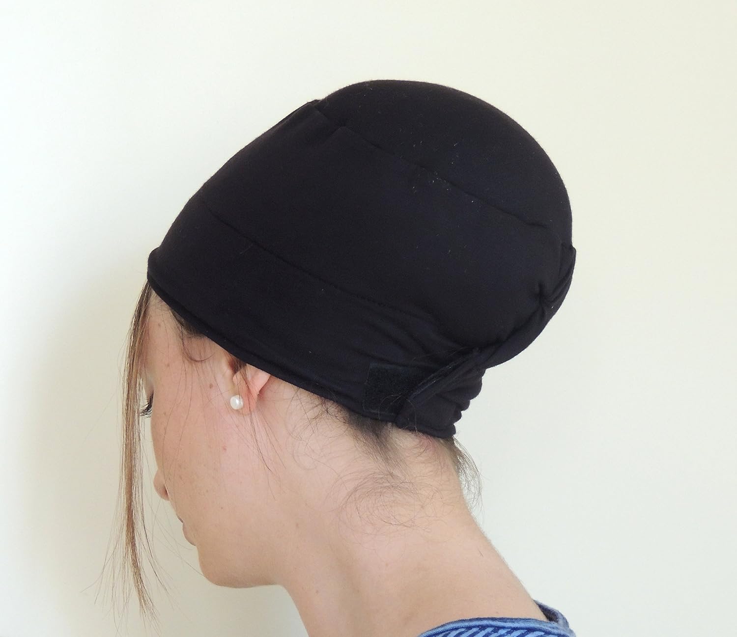 Tichel Volumizer & Anti Slip Headband Headcovering Headscarf Black