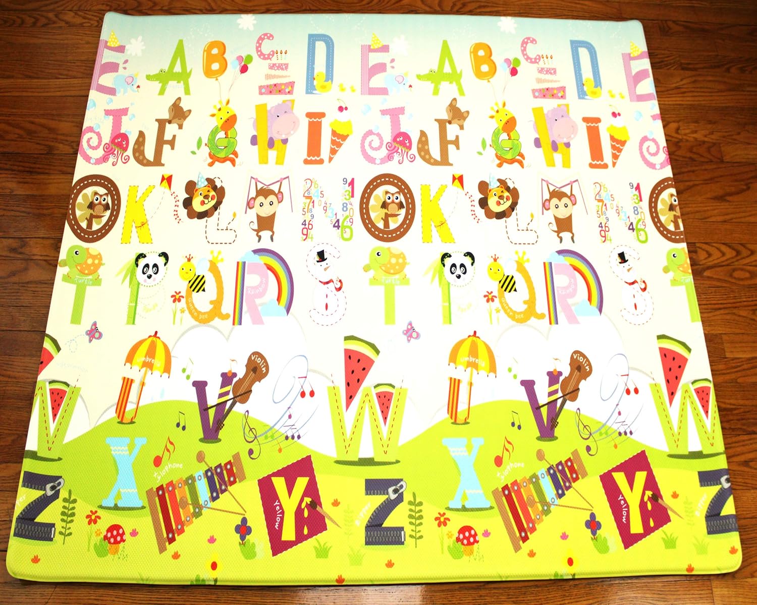 Kid Play Mat Foam Floor Gym - Non-Toxic Non-Slip Reversible Waterproof, Large, Safe, and Fun!