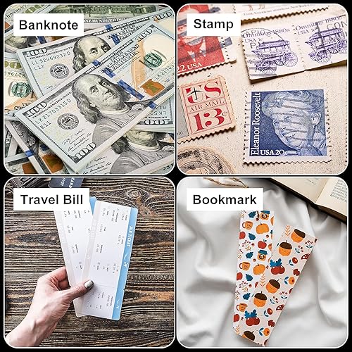 Miniatura 3 de DSLSQD 100 fundas para billetes de dólar, fundas para dinero en efectivo, papel transparente, fundas protectoras para monedas, sobres de ahorro de