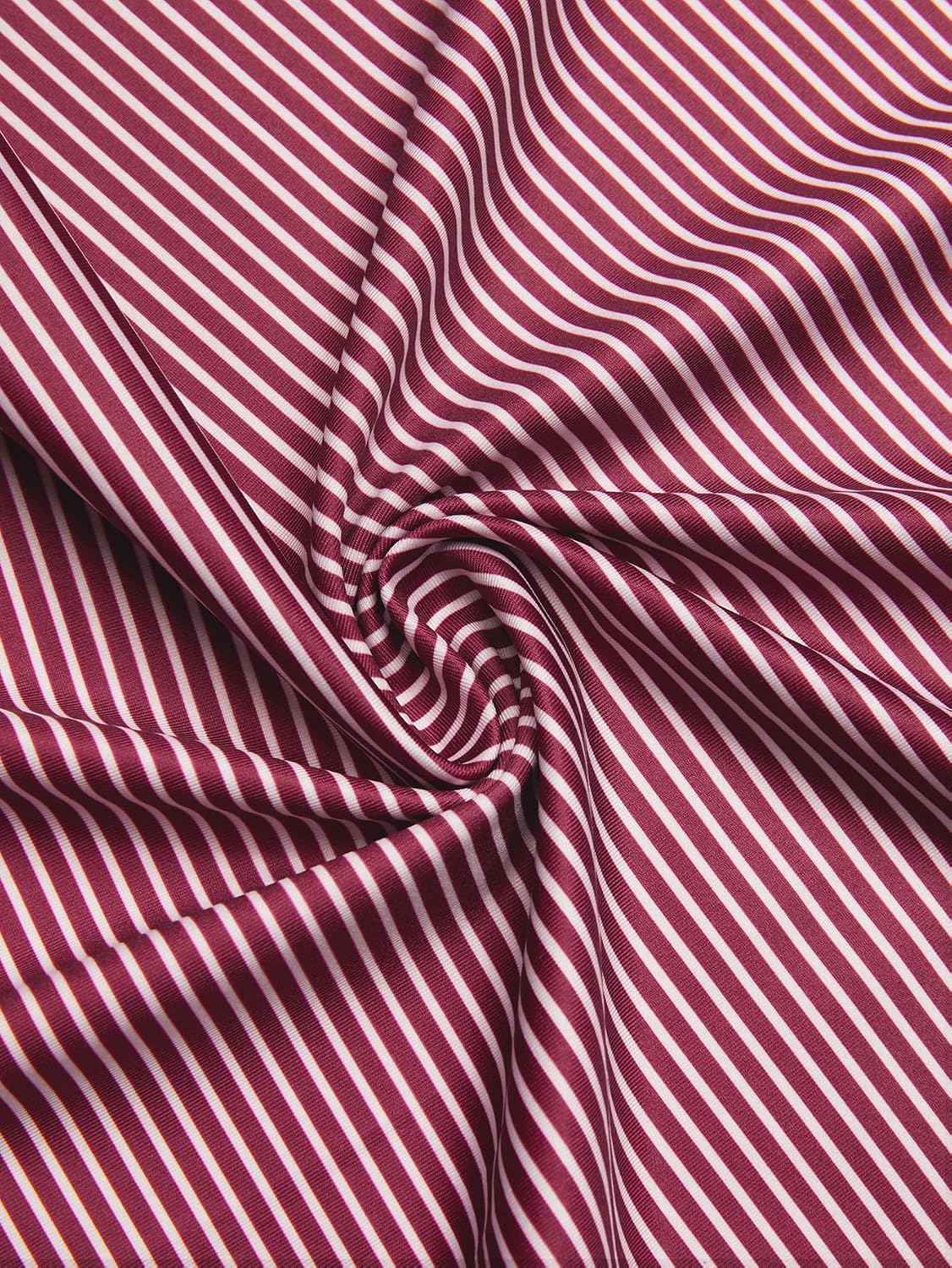 Hardaddy Men's Stripe Short Sleeve Casual Polo Shirts Collared Moisture Wicking Dry Fit Performance Golf Shirts