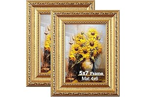 5x7 Vintage Gold Picture Frames
