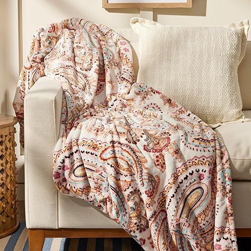 Vista 38 de Vera Bradley - Manta de felpa, gris, King Azulejo Plaza,Java azul marino y blanco,Floral Sea Air,Macarrón Anémonas,Bachelor Buttons Azul