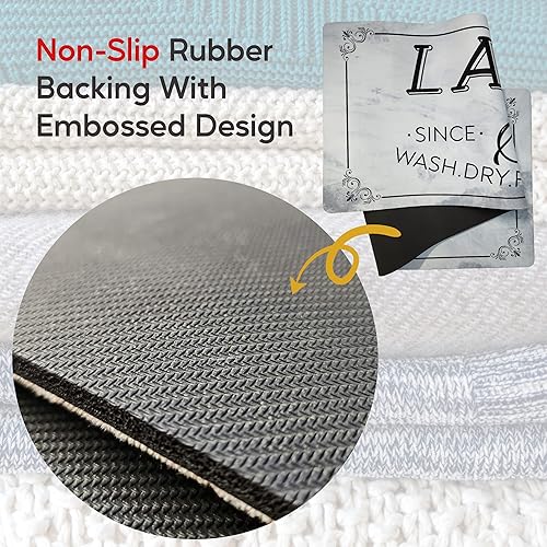 Miniatura 4 de Alfombra de lavandería  20 x 59 pulgadas con parte trasera de goma antideslizante para lavandería  Alfombra de lavandería de granja  Decoración de