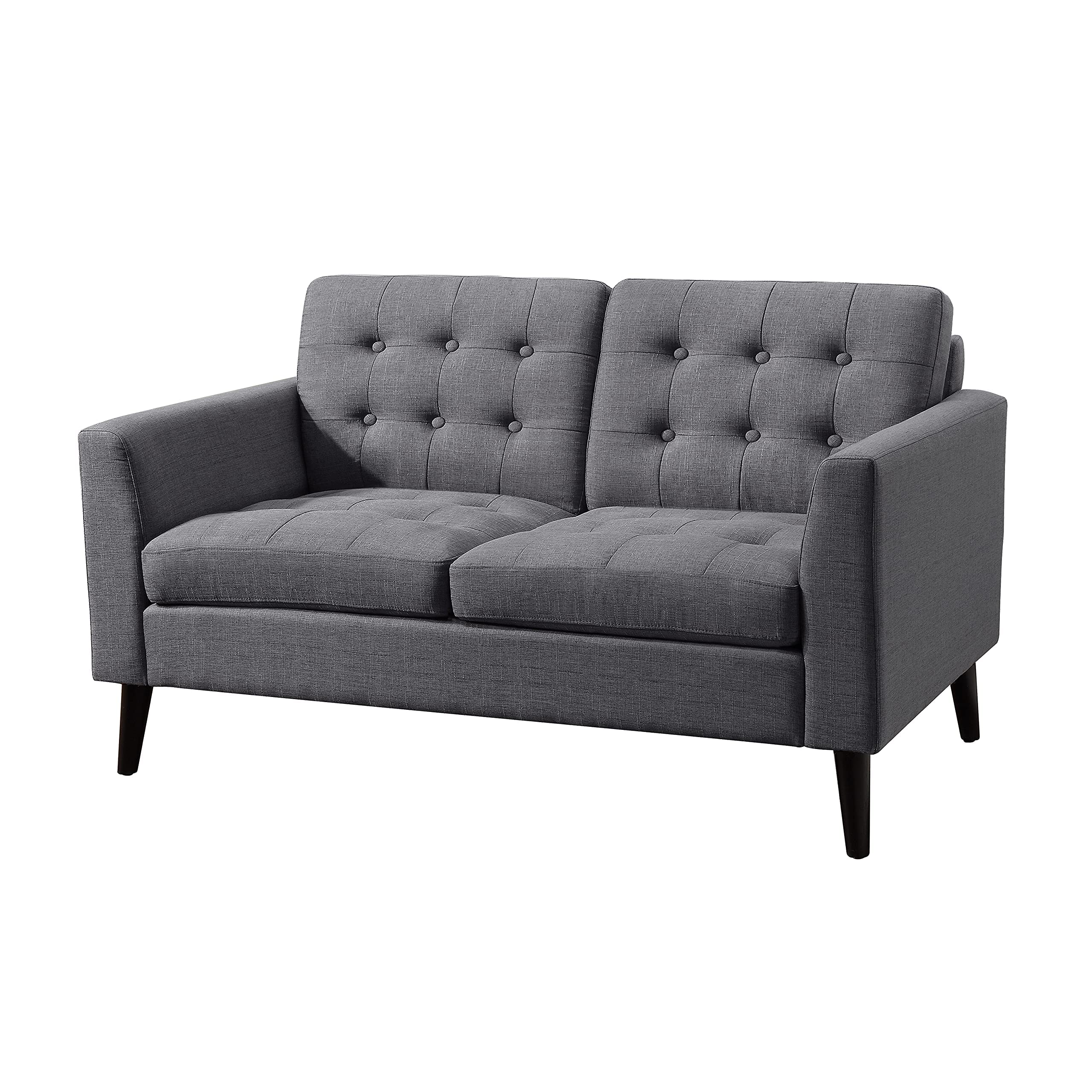 Rosevera Alderbrook Loveseat Long para Sala Love Seats Furniture Sofa in a Box Small Area Couches for Living Room, Standard, Natural Grey