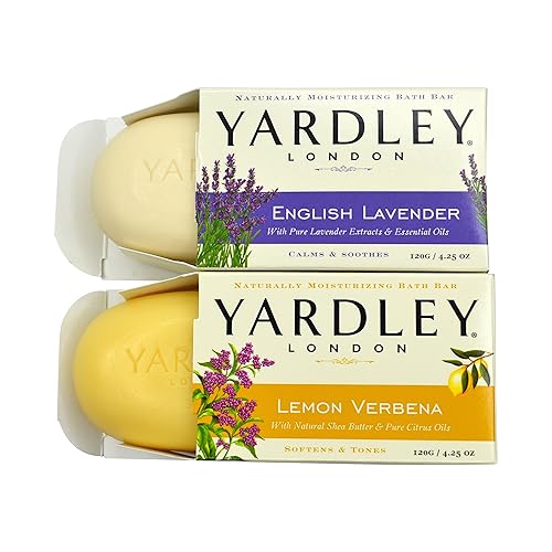 Miniatura 2 de Yardley Paquete de barra de baño, lavanda inglesa y verbena de limón, 4 onzas cada una