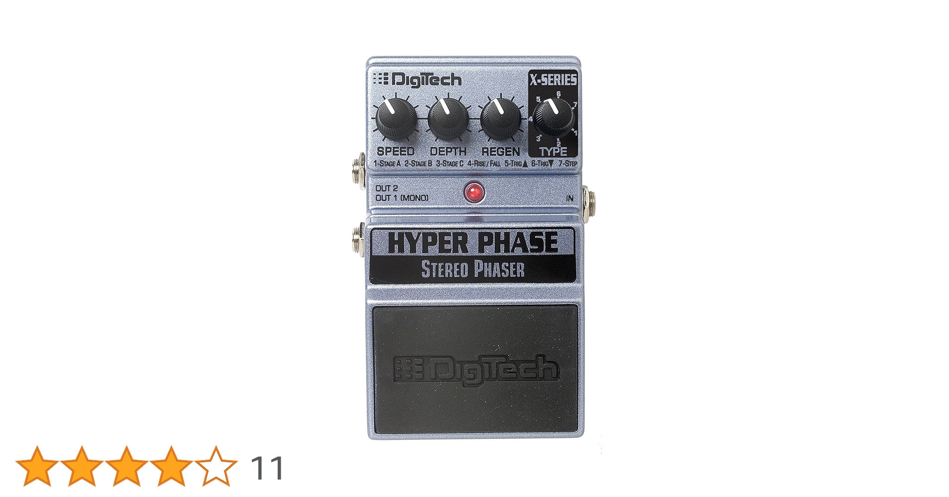 DigiTech X-Series Hyper Phase Stereo Phaser Guitar Effect