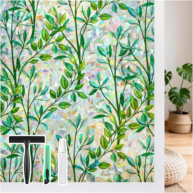 LUTE Stained Glass Window Privacy Film