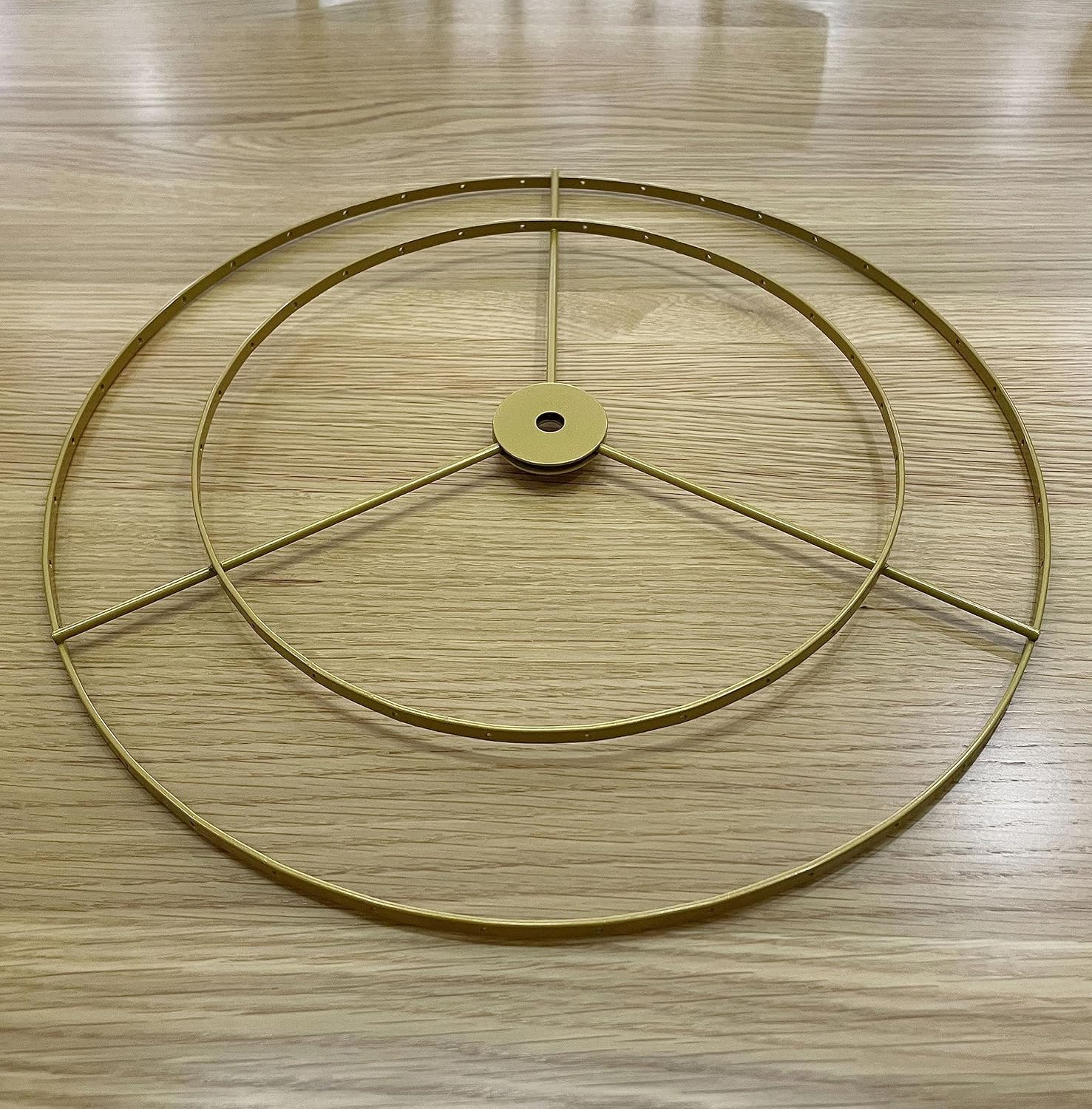 RISEON Lamp shade Frame with hanging holes, DIY Lamp shade Wire Ring