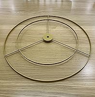 Vista 6 de RISEON Marco de pantalla de lámpara con agujeros para colgar, pantalla de lámpara de bricolaje, anillo de alambre, soporte para colgar E27, marco