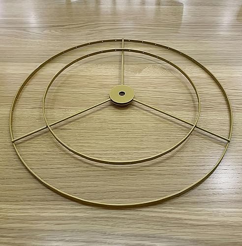 Miniatura 6 de RISEON Marco de pantalla de lámpara con agujeros para colgar, pantalla de lámpara de bricolaje, anillo de alambre, soporte para colgar E27, marco