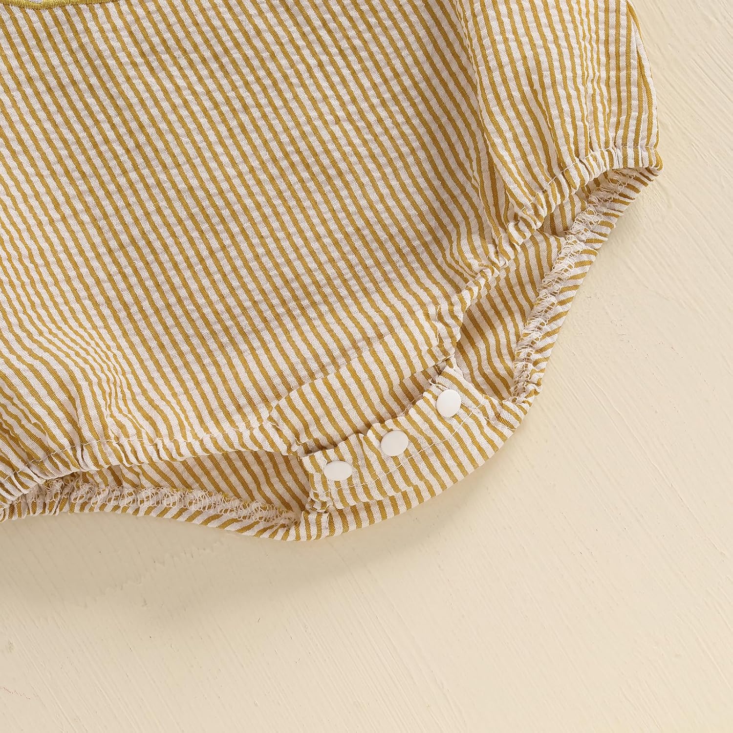 Newborn Baby Boy Girl Fall Clothes Football Embroidery Romper Striped Sleeveless Smocked Bodysuit Overalls Outfit - Image 7