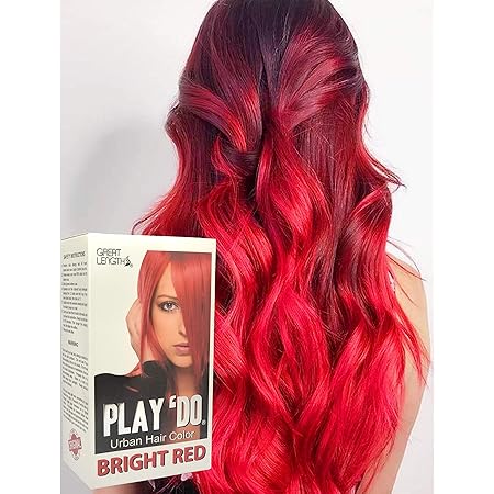Amazon Com Play Do Urban Hair Color Bright Red 180 Ml Revolutionary Hair Color Cream Permanent Hair Color Hair Dye Highlights Beauty Personal Care