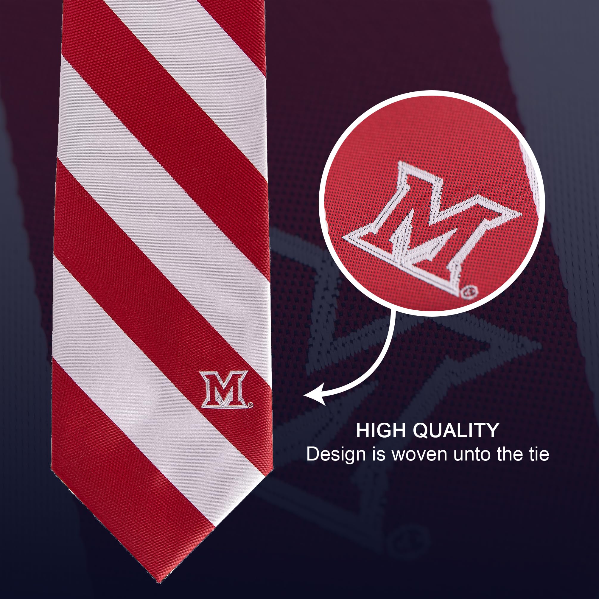 Eagles Wings Detroit Tigers 100% Woven Polyester Baseball Tie