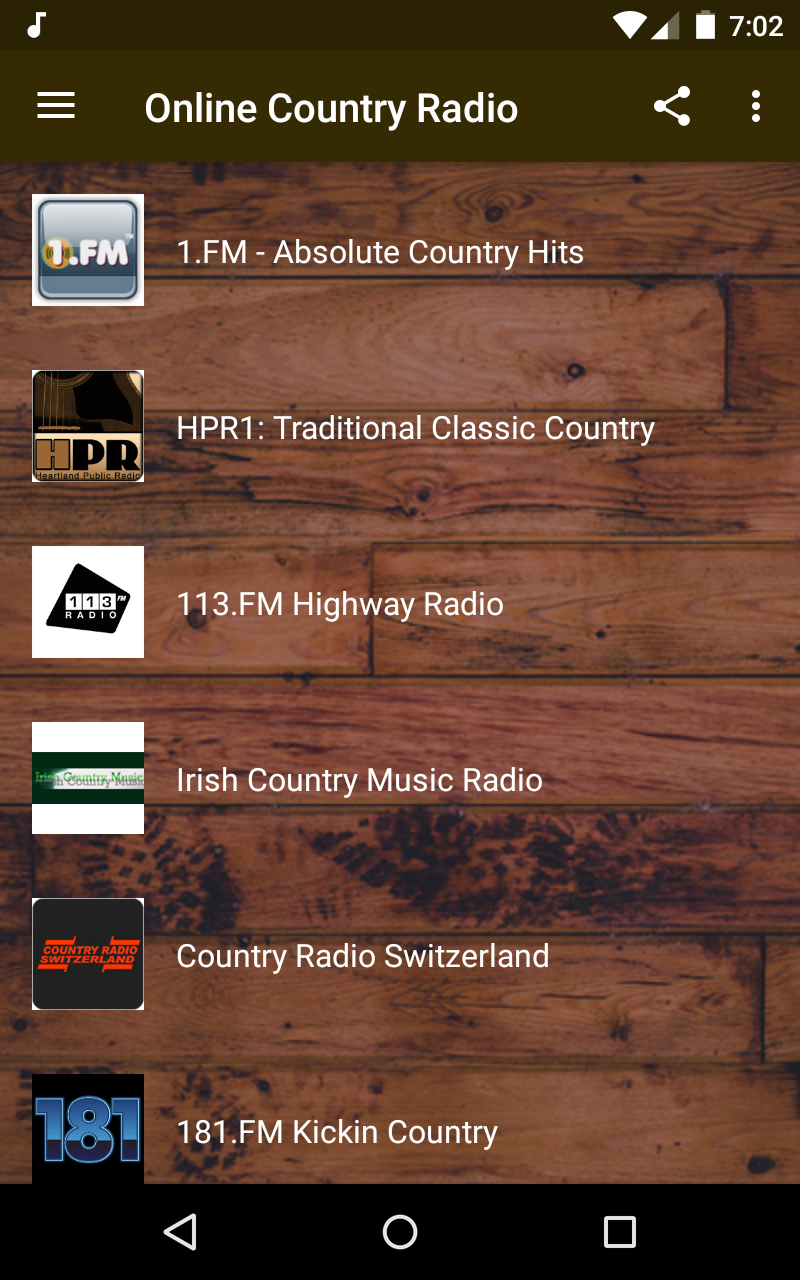 Online Country Radio App on Amazon Appstore