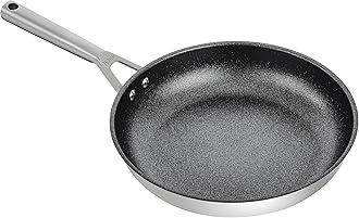 Ninja Foodi Zerostick Stainless Steel Frying Pan 28 cm [C60028EU] Non-Stick Coating, Induction Compatible, Dishwasher Safe Silver