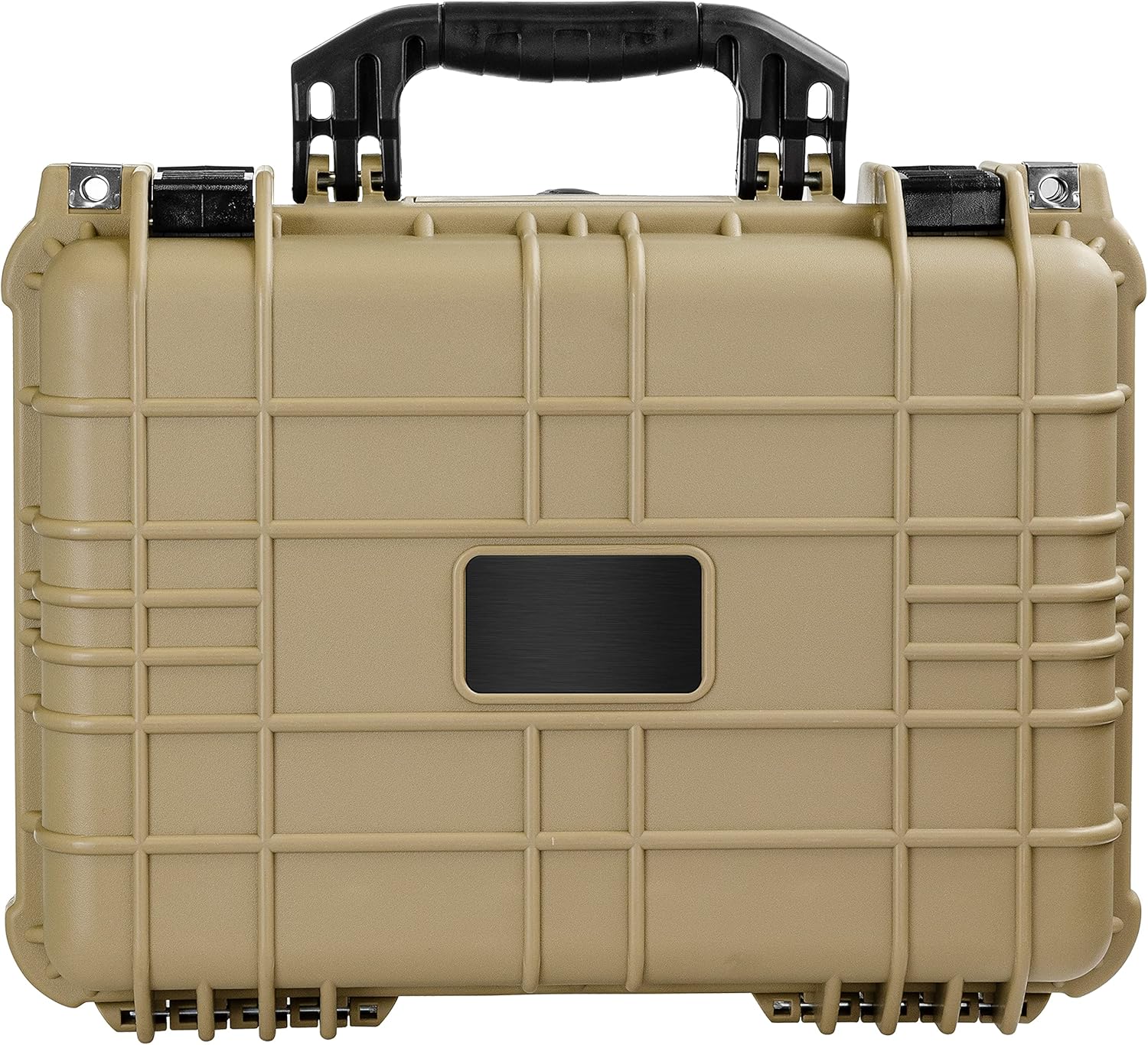 Eylar Standard 16" Gear, Equipment, Hard Camera Case with Custom Logo Plate, Waterproof with Foam TSA Standards (Tan)