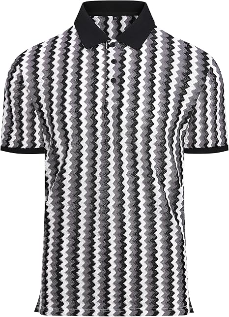 Alex Vando Mens Lace Polo Shirts Fashion Vibrant Short Sleeve Casual Shirts for Men
