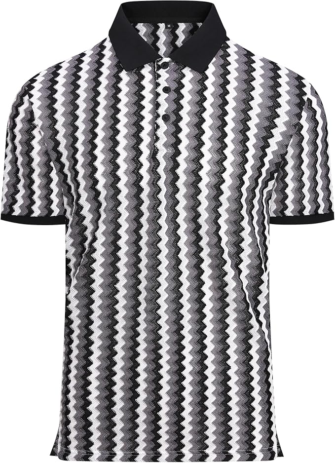 Alex Vando Mens Lace Polo Shirts Fashion Vibrant Short Sleeve Casual Shirts for Men