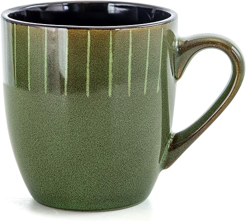 Miniatura 5 de Elama Grand - Vajilla de cerámica de lujo de 16 piezas con ajuste completo para 4, 16 piezas, jade y blanco, Grand-Jade