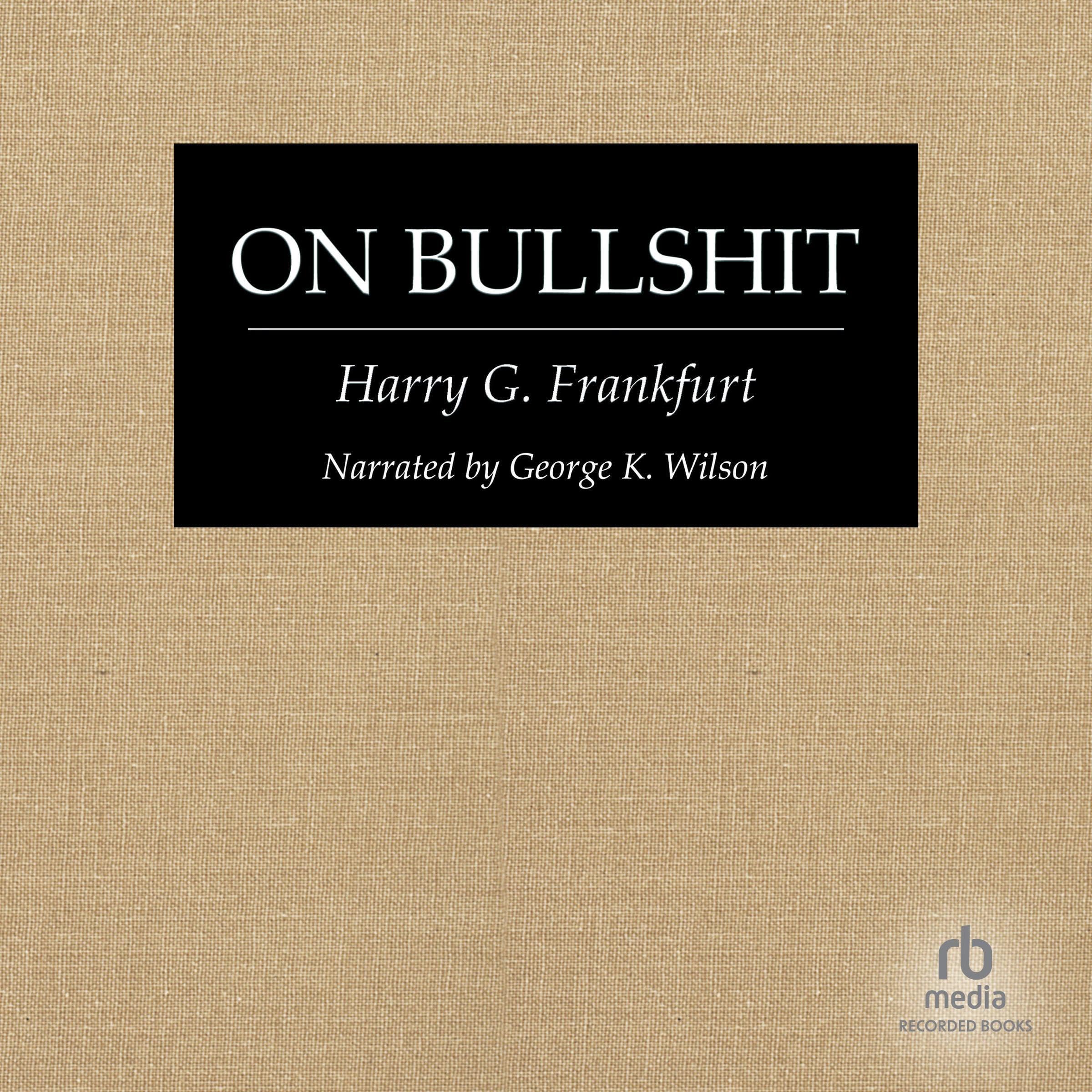 Cover art for On Bullshit