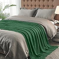 Vista 244 de inhand Knitted Throw Blankets for Couch and Bed, Soft Cozy Knit Blanket with Tassel, Black Lightweight Decorative Blankets and Throws, Farmhouse
