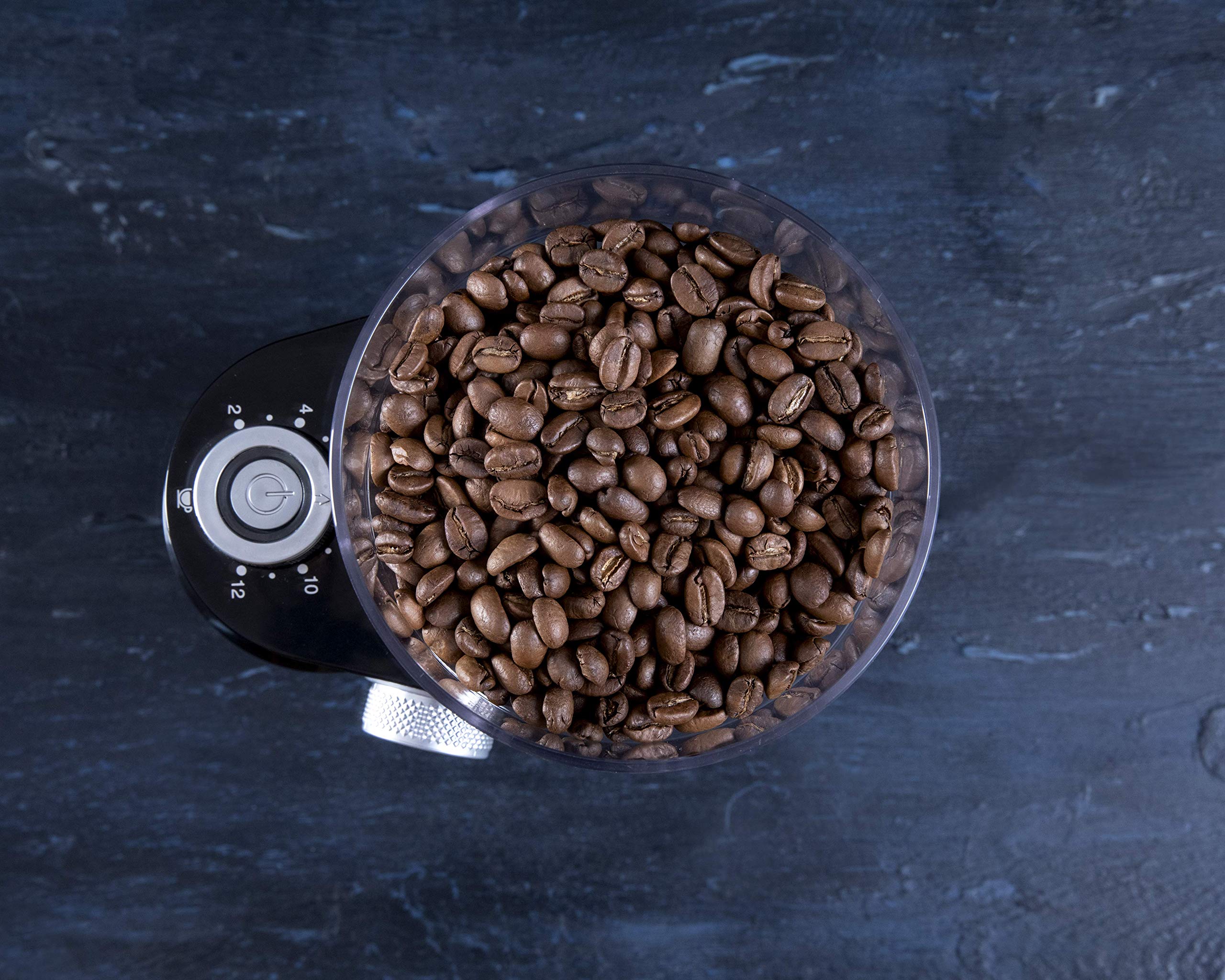 Gastronoma Cafetera automática - Cafetera con molinillo - Negro | Cafetera automática con recipiente de granos de 200 g, para 2 a 12 tazas, con indicador LED