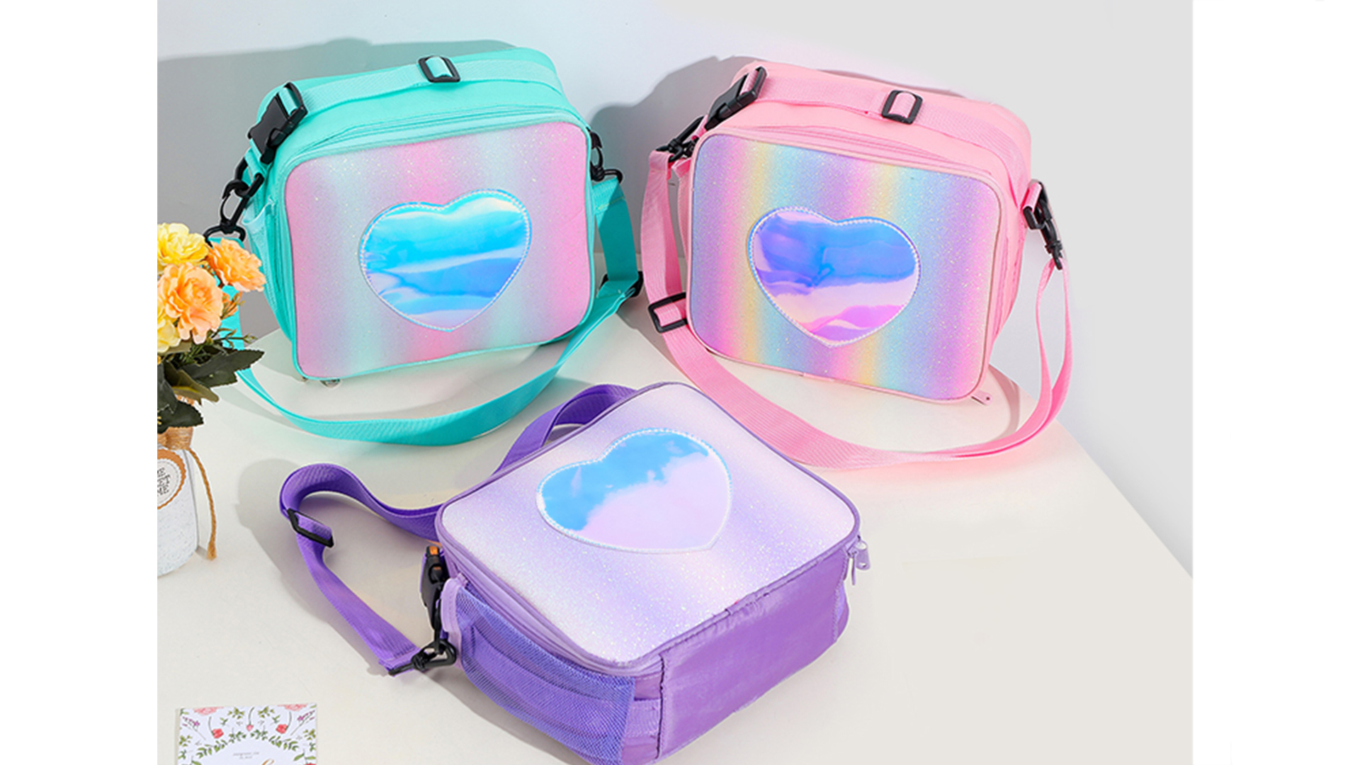 Amazon.com: Samhe Lunch Box for Kids Girls, Insulated Rainbow Tote