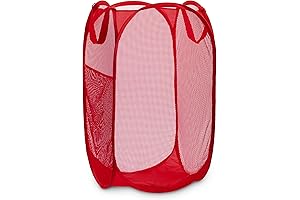 Handy Pop-Up Red Laundry Hamper: Say Goodbye to Laundry Chaos