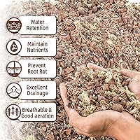 Vista 2 de Mezcla para macetas de corteza de orquídea, 3 cuartos de galón, mezcla de corteza de pino, perlita orgánica, musgo esfagnum y arcilla de leca