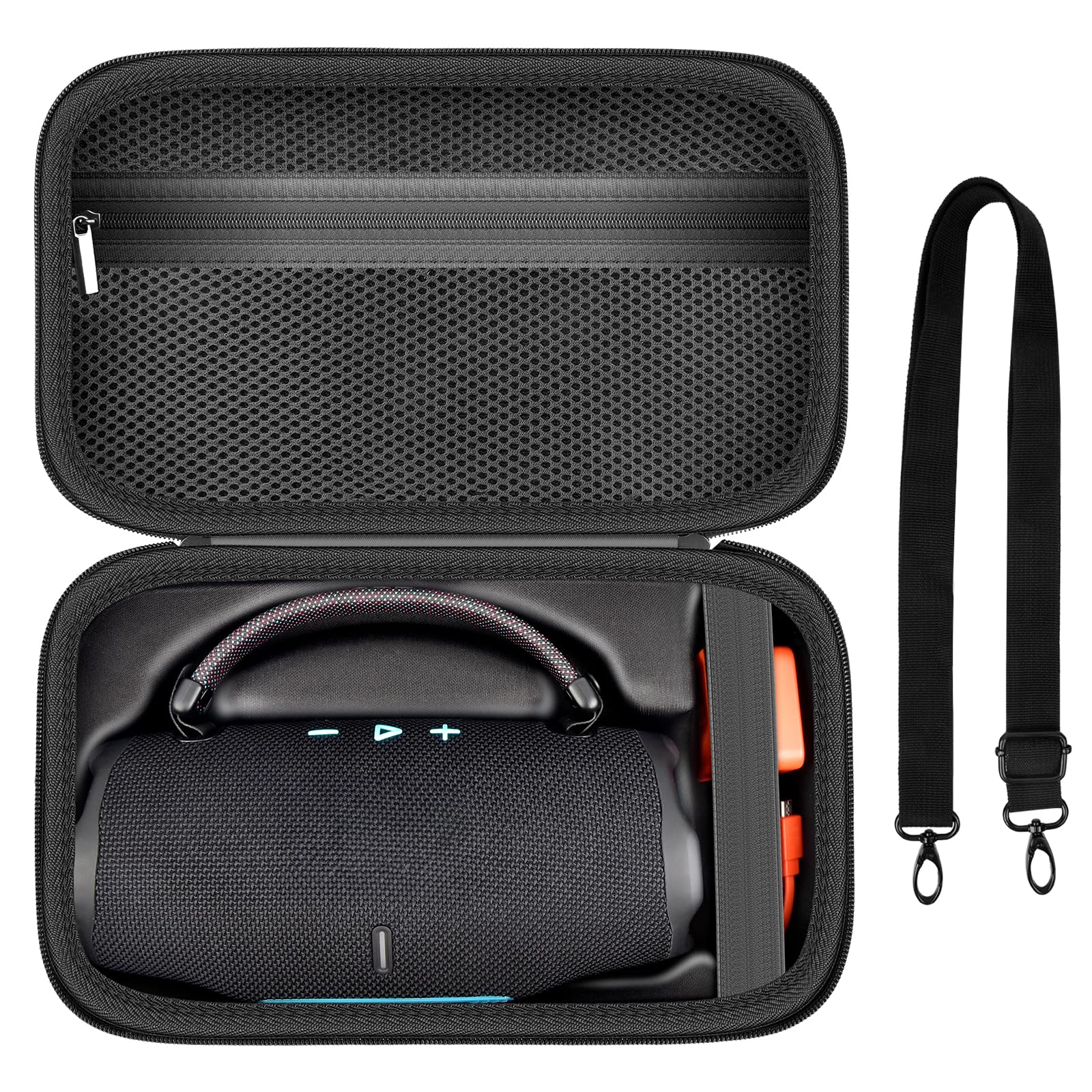 Case for Charge 6 Portable Bluetooth Speaker, Waterproof Speaker Case with Adjustable Shoulder Strap, Hard Travel Storage Holder with Internal Pockets