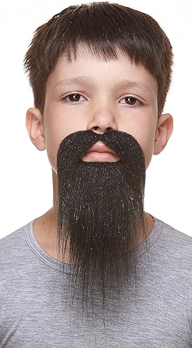 Miniatura 2 de Mustaches Barba falsa autoadhesivo novedad pelo facial falso de cola de pato pequeño accesorio de disfraz para niños color negro
