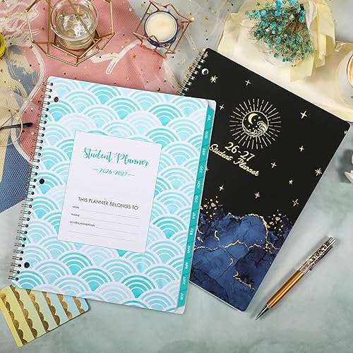 Miniatura 8 de Agenda escolar 2026-2027 para estudiantes 2026-2027 de julio de 2026 a junio de 2027, 9 x 11 pulgadas, calendario de lecciones semanales académicas