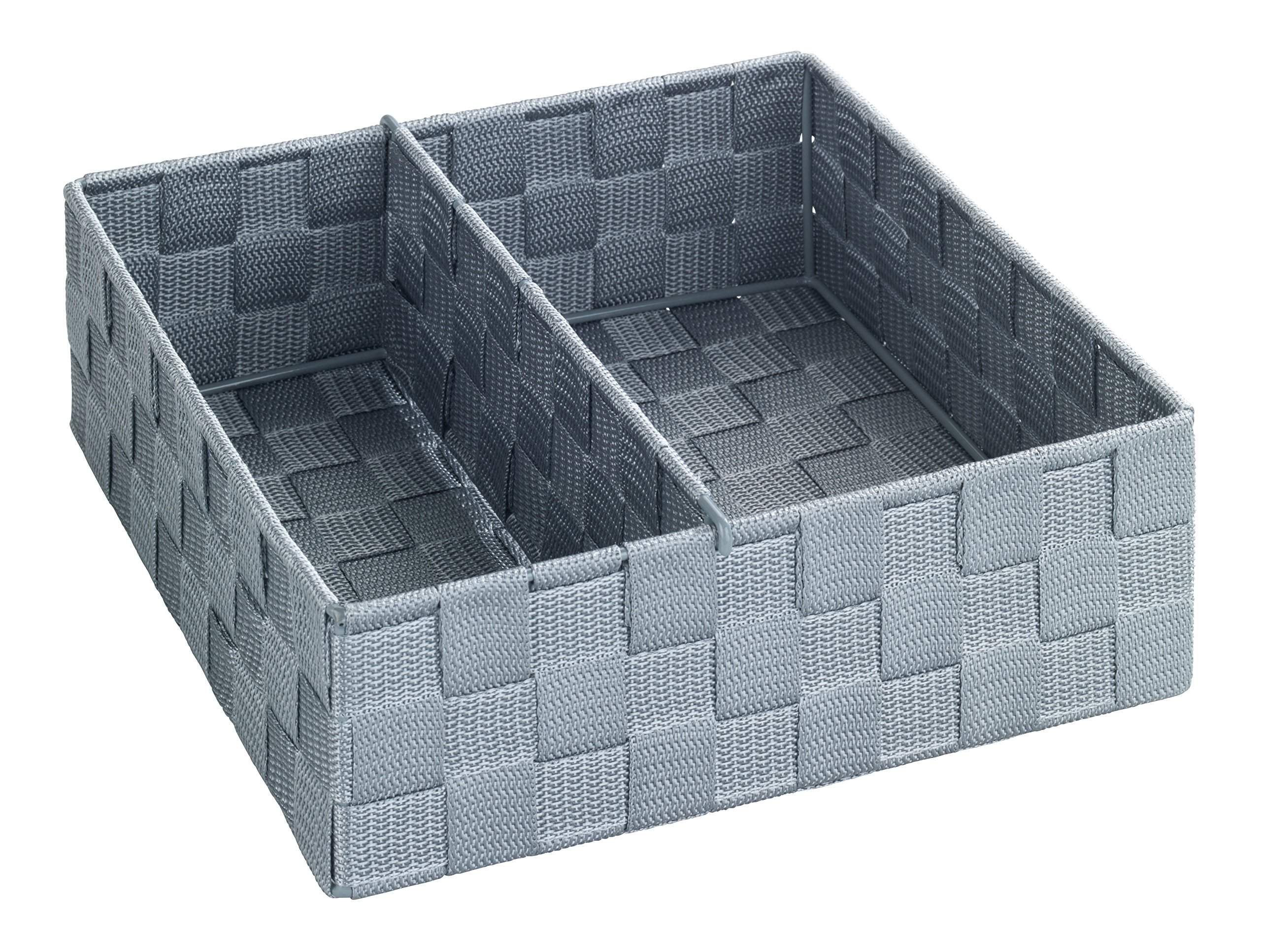 WENKO Organizer kuchenny Adria szary L - z zmienną ścianką działową, polipropylen, 26 x 9 x 26 cm, szary