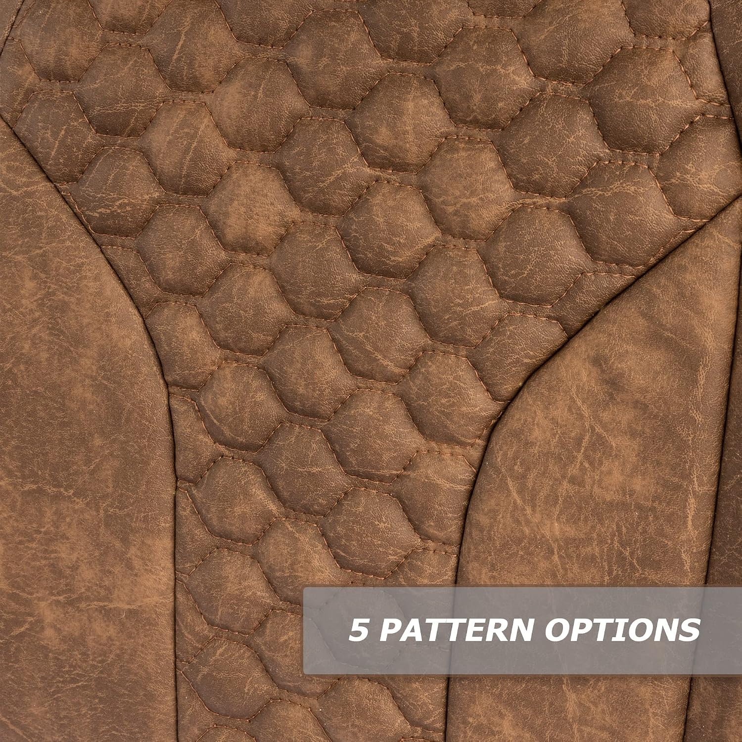 MODZ® FS2 Custom Golf Cart Front Seat for Club Car Precedent/Onward/Tempo - [2004-Up] - Brown Base - Double Diamond Pattern