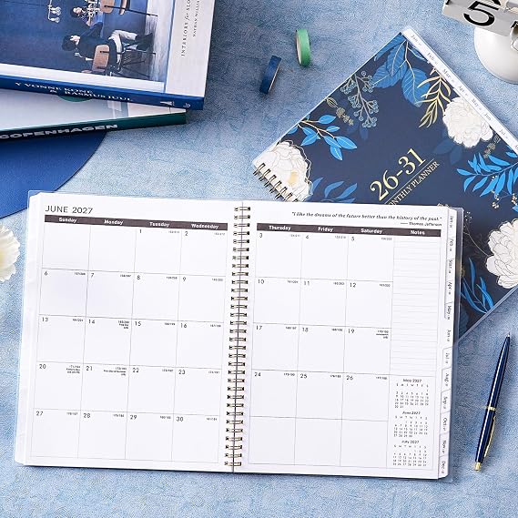 2026-2031 Monthly Planner - 5 Year Planner/Calendar 2026-2031, 11 x 9, 2026 Calendar Planner, Jul 2026 - Jun 2031, Tabs, Back Pocket, Holidays, Twin-Wire Binding, Note Pages
