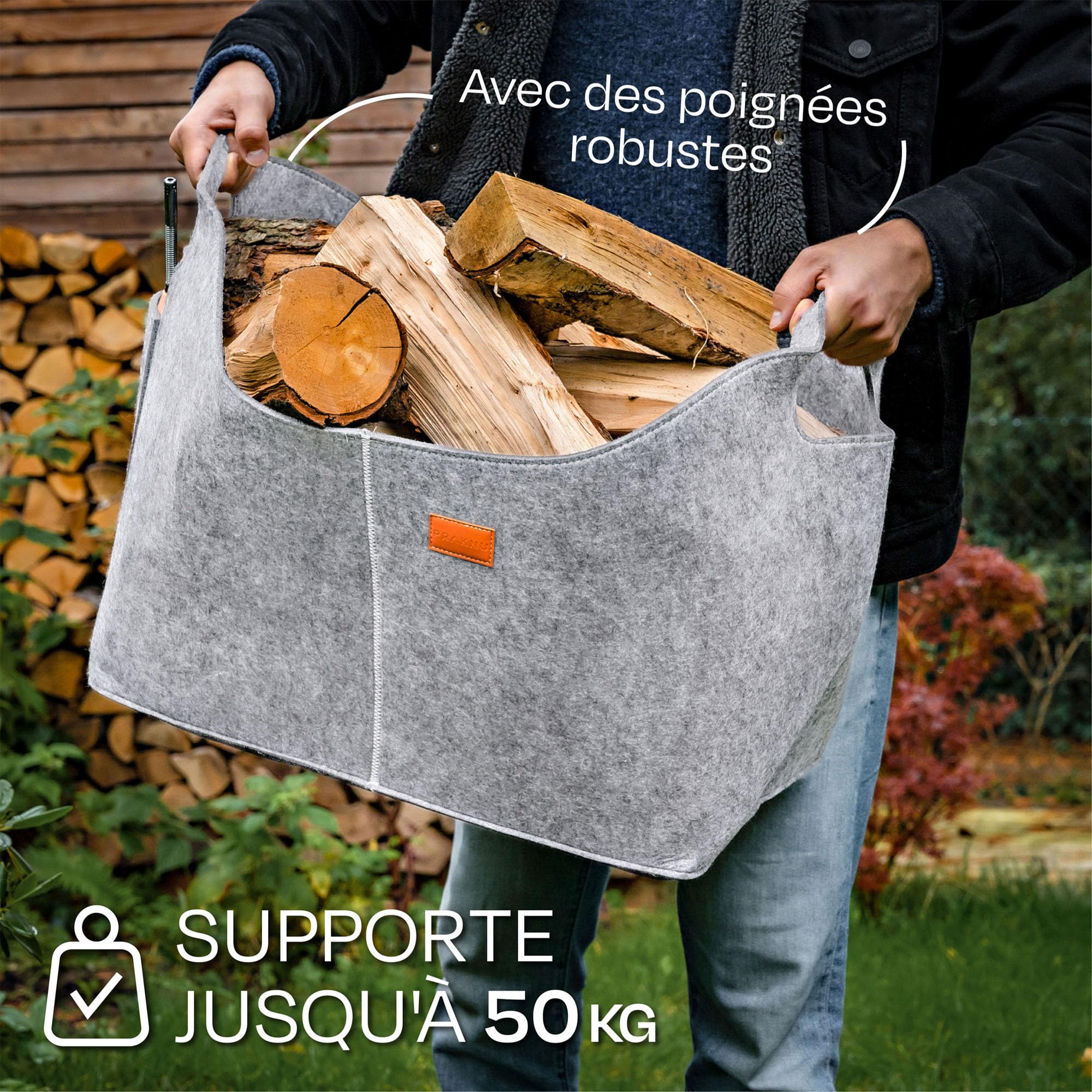 Panier à Bûches Gamma Noir - Rangement Pratique | DIXNEUF