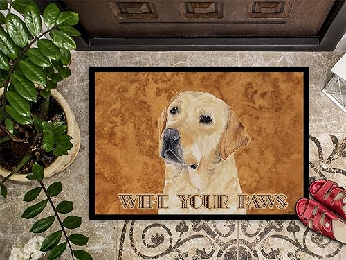 Miniatura 3 de Caroline's Treasures SC9133MAT - Felpudo Labrador Wipe Your Paws de 18 x 27 pulgadas, para interiores y exteriores, para entrada, antideslizante,