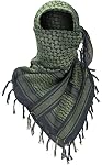 Luxns Écharpe tactique du désert militaire Shemagh / 100% Cotton Keffiyeh Echarpe pour hommes et femmes