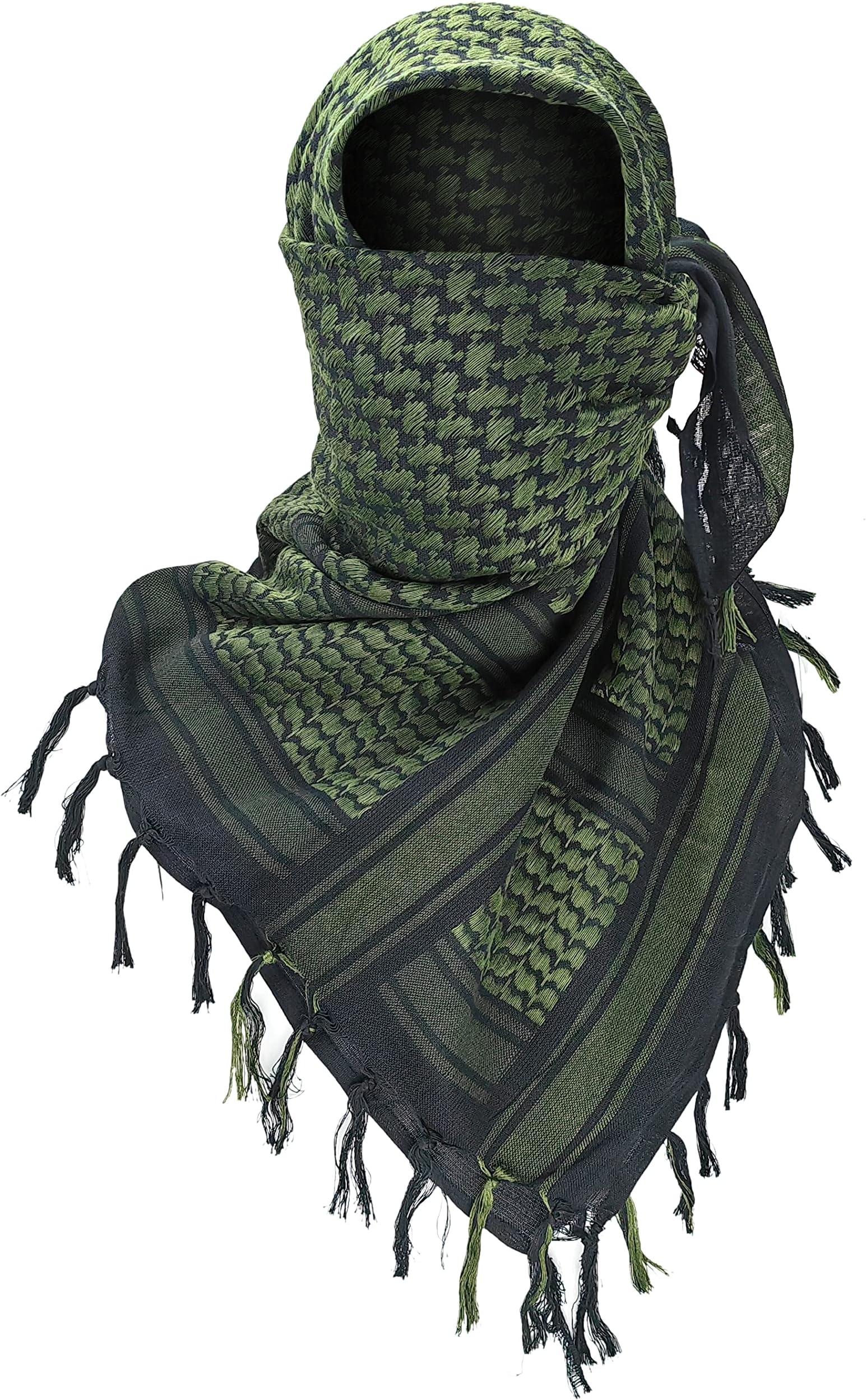 Military Shemagh Tactical Desert Scarf / 100% Cotton Keffiyeh Scarf Wrap for Men And Women