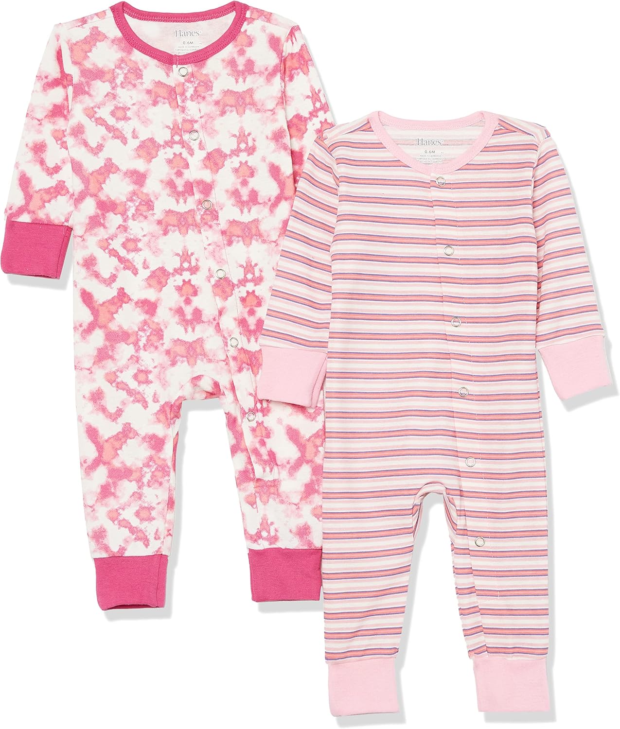 Hanes Ultimate Baby Flexy 2 Pack Sleep and Play Suits